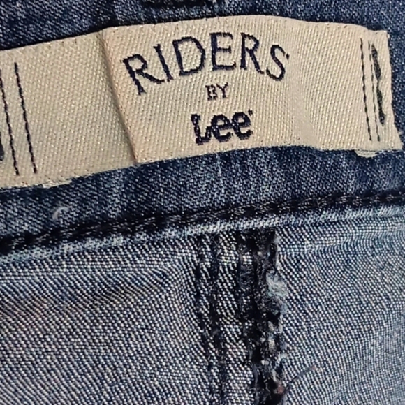 Lee Rider Denim Skirt Straight High Waist Women 14M Altered Fit 35x28 Mid Wash … - Picture 4 of 12